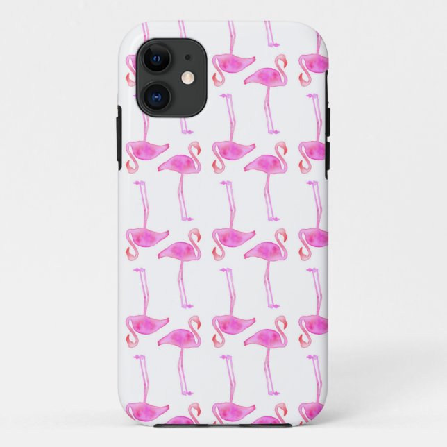 Coques Case-Mate iPhone Motif rose de Flamant rose (Dos)