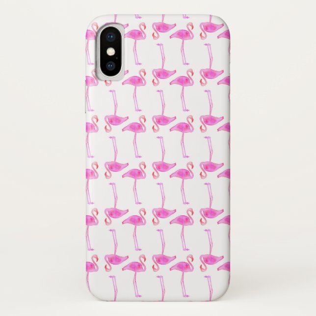 Coques Case-Mate iPhone Motif rose de Flamant rose (Dos)