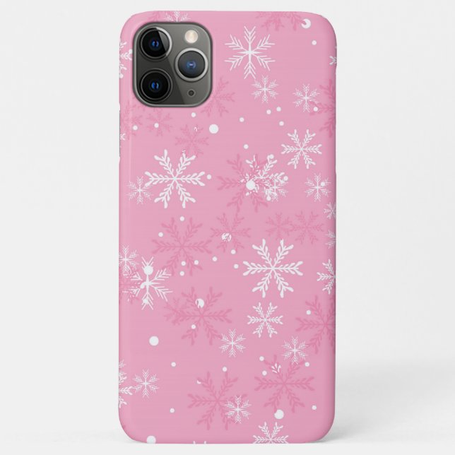 Coques Case-Mate iPhone Motif rose de flocons de neige (Dos)