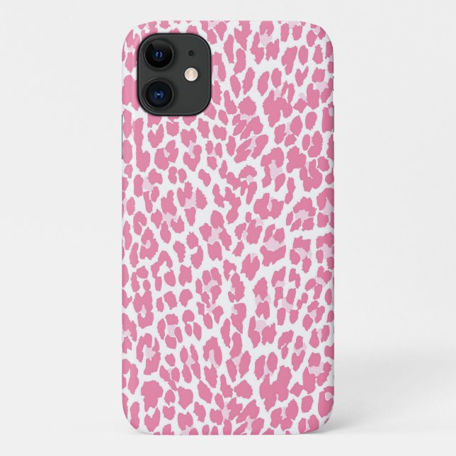 Coques Case-Mate iPhone Motif rose de léopard (Dos)