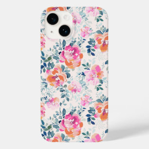Coque Case-Mate iPhone Motif rose et Turquoise