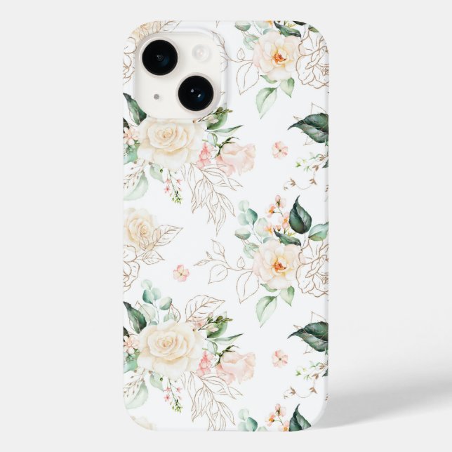 Coques Case-Mate iPhone Motif rose Floral Garden (Verso)