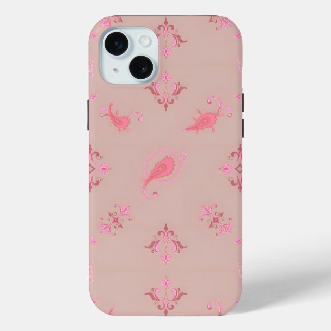 Coques Case-Mate iPhone Motif rose Paisley (Verso)