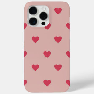 Coque Case-Mate iPhone Motif rose Retro Coeur Y2K avec Arrière - plan ros