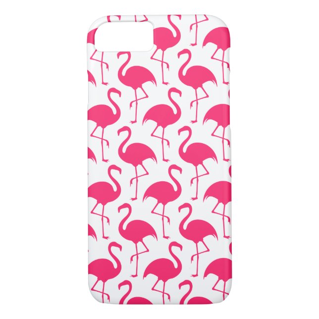 Coques Case-Mate iPhone Motif rose tropical de Flamant rose (Dos)