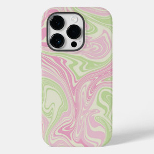 Coque Case-Mate iPhone Motif rose vert à bille liquide