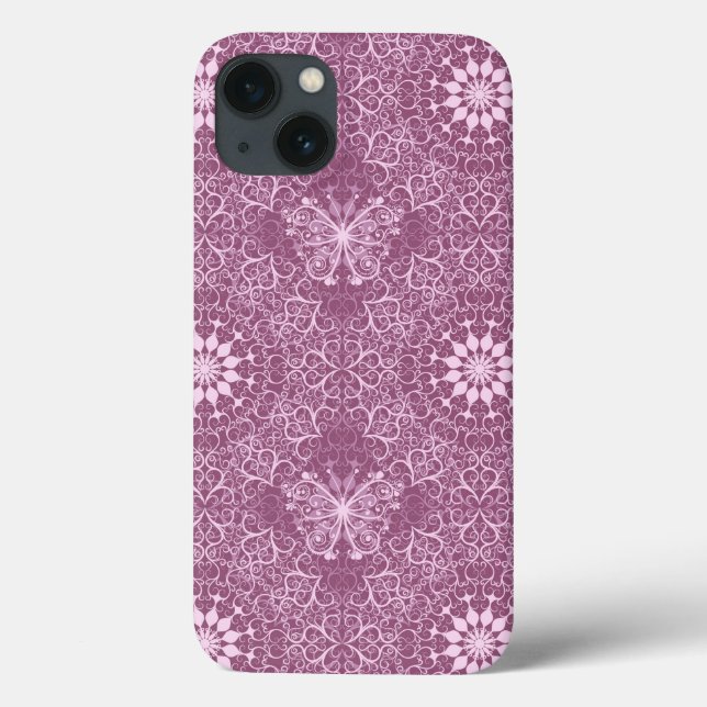 Coques Case-Mate iPhone Motif rose vintage (Verso)