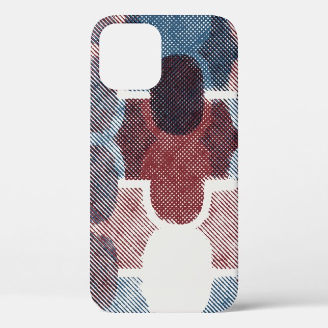 Coques Case-Mate iPhone Motif rouge Abstrait géométrique (Verso)