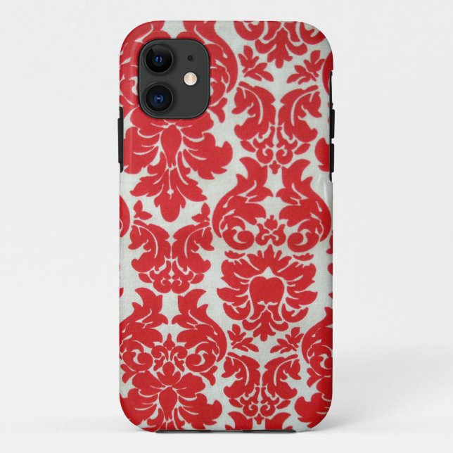 Coques Case-Mate iPhone Motif rouge de damassé pour moi téléphone (Dos)