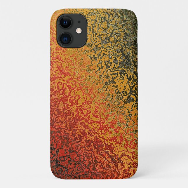 Coques Case-Mate iPhone Motif rouge de vert et d'or (Dos)