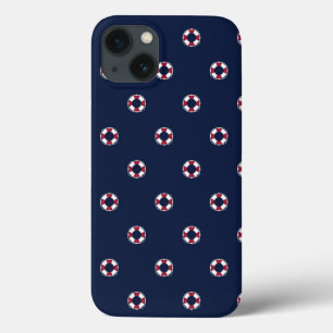 Etui iPhone 13 Motif rouge et blanc de balise