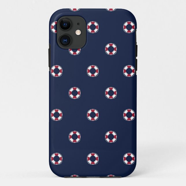 Coques Case-Mate iPhone Motif rouge et blanc de balise (Dos)