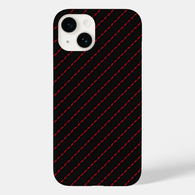 Coques Case-Mate iPhone Motif rouge et noir (Verso)
