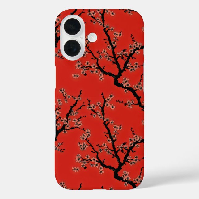 Coques Case-Mate iPhone Motif rouge Retro Sakura (Verso)