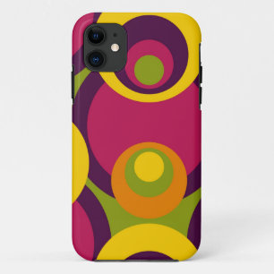 Etui iPhone Case-Mate Motif rouge violet orange jaune des cercles rétro