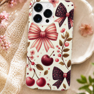 Coque Case-Mate iPhone motif ruban et cerise