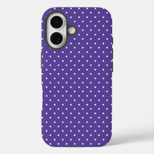 Coque Pour iPhone 16 Motif sans couture à pois violets moyens