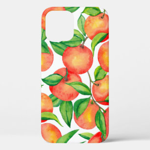 Case-Mate iPhone Case Motif sans couture avec aquarelle fruit mandarin e