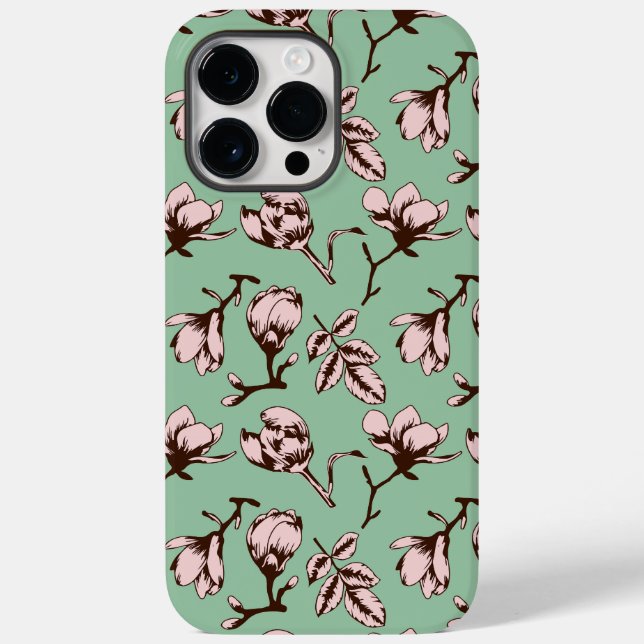 Coques Case-Mate iPhone Motif sans couture avec bourgeons floraux des arbr (Verso)