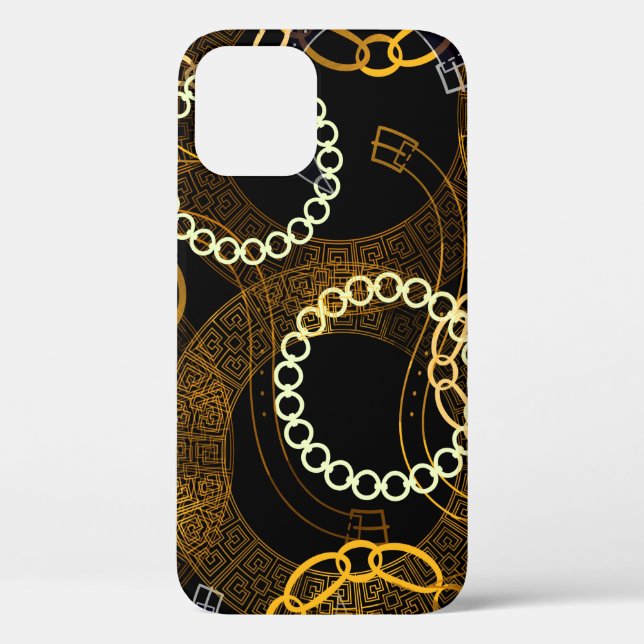 Coques Case-Mate iPhone Motif sans couture avec ceintures chaînes de méand (Verso)