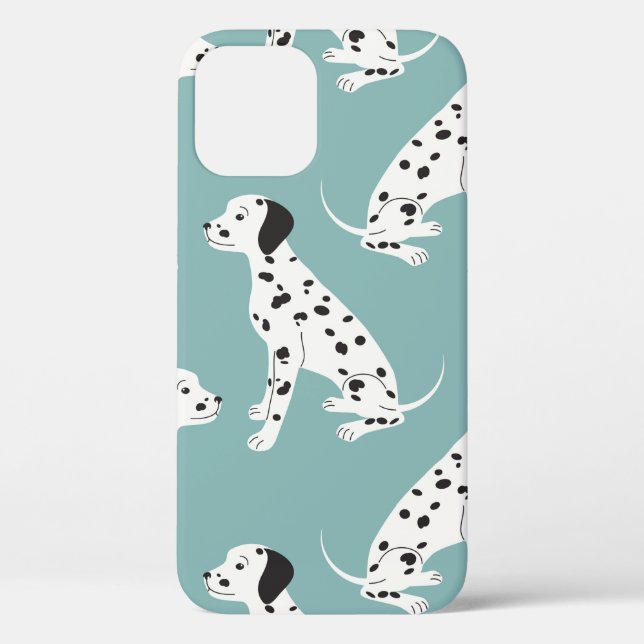 Coques Case-Mate iPhone Motif sans couture avec dalmate mignon (Verso)