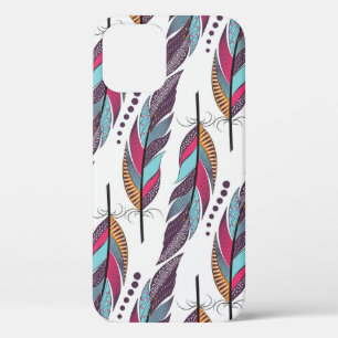 Case-Mate iPhone Case Motif sans couture avec de grandes plumes colorées
