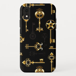 Case-Mate iPhone Case Motif sans couture avec des clés dorées