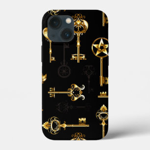 Case-Mate iPhone Case Motif sans couture avec des clés dorées