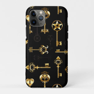 Case-Mate iPhone Case Motif sans couture avec des clés dorées
