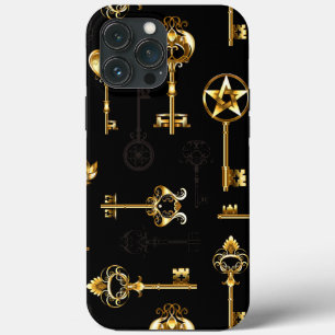 Case-Mate iPhone Case Motif sans couture avec des clés dorées