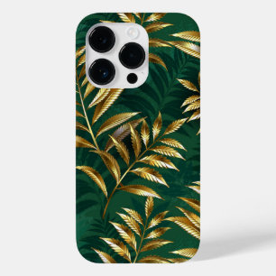 Coque Case-Mate iPhone Motif sans couture avec des fougères dorées