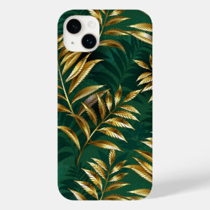Coque Case-Mate iPhone Motif sans couture avec des fougères dorées