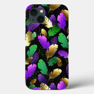 Case-Mate iPhone Case Motif sans couture avec des plumes de Mardi Gras