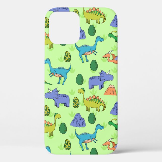 Coques Case-Mate iPhone Motif sans couture avec différents dinosaures mign (Verso)