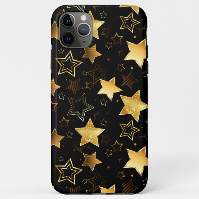Coques Case-Mate iPhone Motif sans couture avec étoiles d'or (Dos)