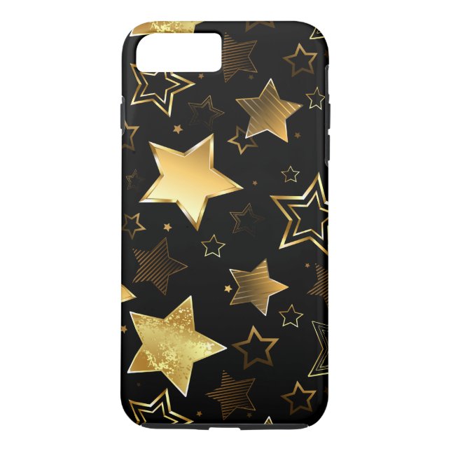 Coques Case-Mate iPhone Motif sans couture avec étoiles d'or (Dos)
