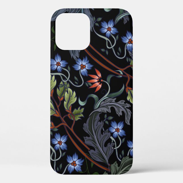 Coques Case-Mate iPhone Motif sans couture avec fleurs dans le style art d (Verso)