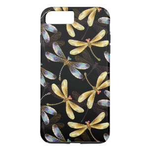 Case-Mate iPhone Case Motif sans couture avec libellules d'or