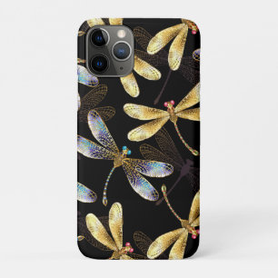 Case-Mate iPhone Case Motif sans couture avec libellules dorées