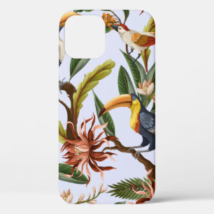 Case-Mate iPhone Case Motif sans couture avec oiseaux et feuilles tropic