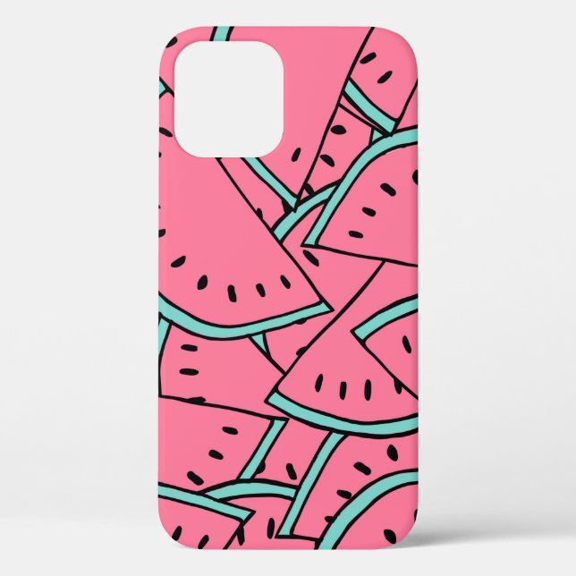 Coques Case-Mate iPhone Motif sans couture avec pastèques dessinées à la m (Verso)