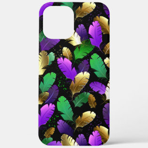 Case-Mate iPhone Case Motif sans couture avec plumes de Mardi Gras