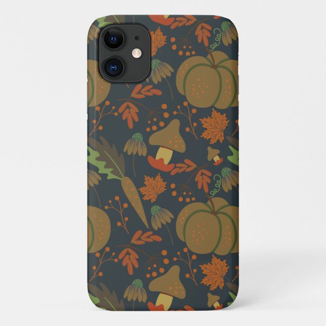 Coques Case-Mate iPhone Motif sans couture Citrouille et carotte arrière - (Dos)