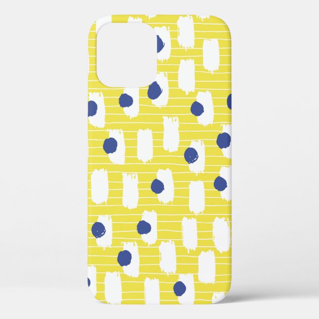 Coques Case-Mate iPhone Motif sans couture de brosse dessinée à la main.  (Verso)