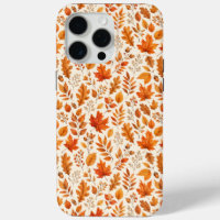 Motif sans couture de feuilles d'automne chaudes