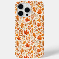 Motif sans couture de feuilles d'automne chaudes