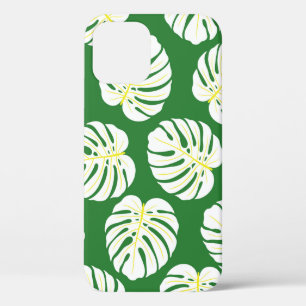 Case-Mate iPhone Case Motif sans couture de feuilles de monstère blanche