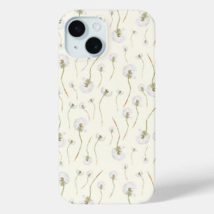 Coque Case-Mate iPhone Motif sans couture de fleurs de pissenlit à l'aqua
