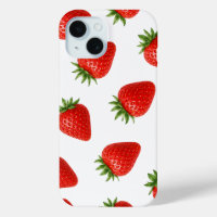 Motif sans couture de fraises Mignon fruit rouge 