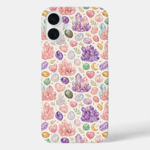 Coque Pour iPhone 16 Plus Motif sans couture de pierres précieuses féminines
